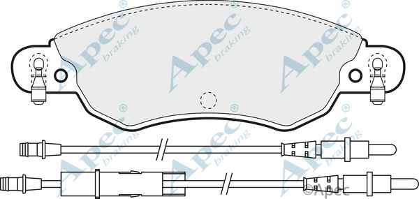 APEC BRAKING stabdžių trinkelių rinkinys, diskinis stabdys PAD1281